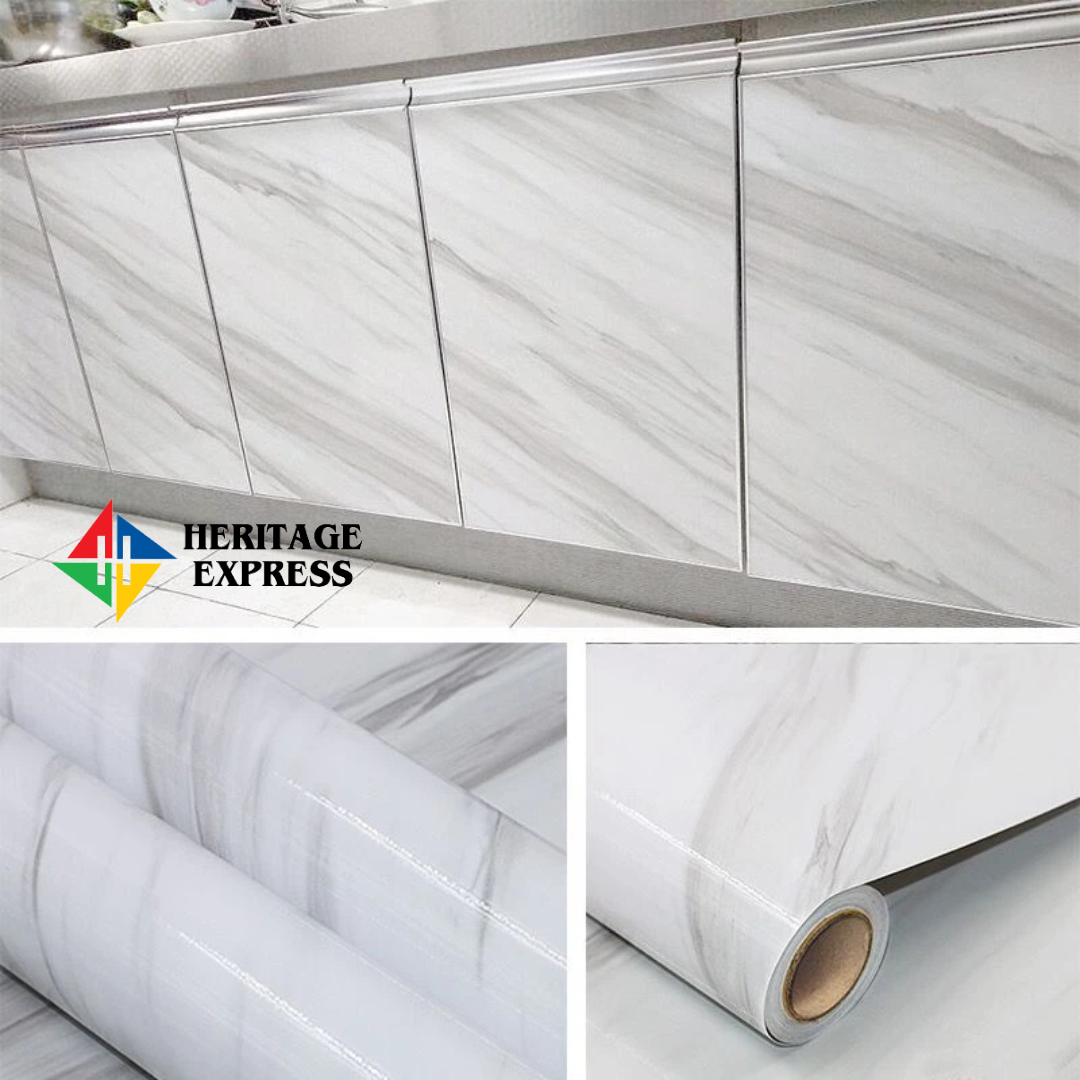Top Quality White PVC Self-Adhesive Wallpaper for Furniture / Kitchen / Bathroom / Door Sticker Sheet / Door Cabinet Wall Paper