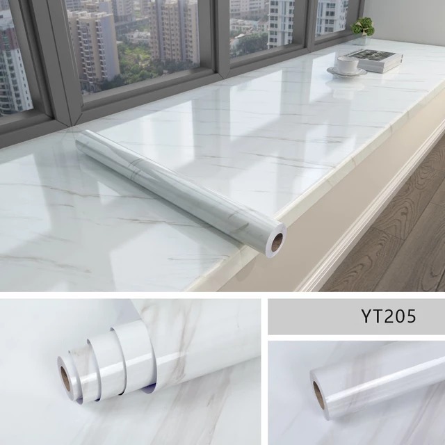 Top Quality Cabinet PVC Self-Adhesive Wallpaper for Furniture / Kitchen / Bathroom / Door Sticker Sheet / Door Cabinet Wall Paper
