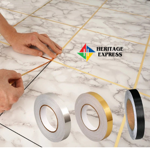 product-grid-gallery-item 50M Rolls Ceramic Tile Proof Gap Tape Gold Silver