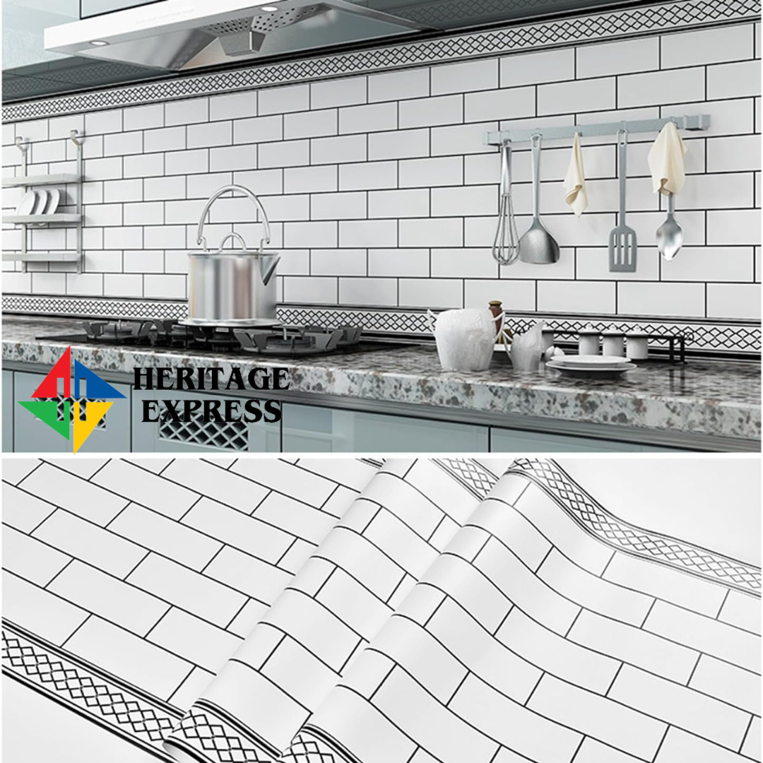 Kitchen Backsplash Peel and Stick Wallpaper 79x30 inch SL-152