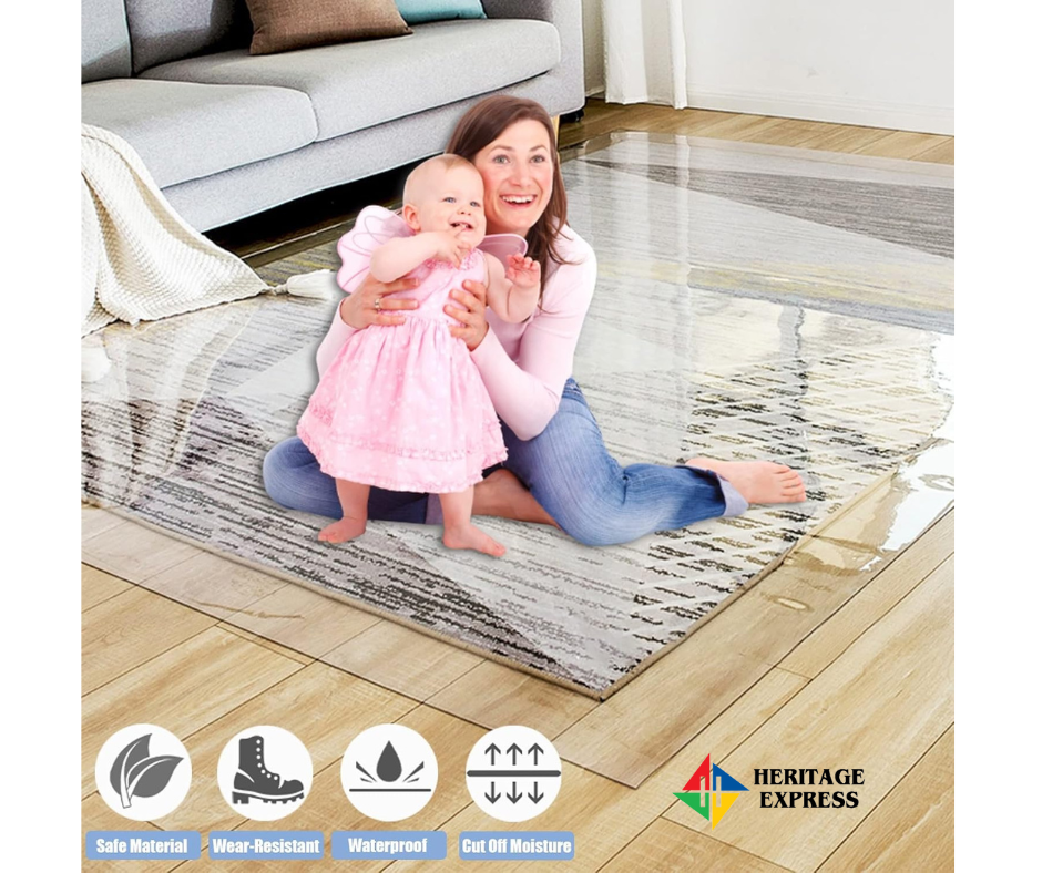 1.5 mm Transparent Waterproof Vinyl PVC Table I Floor Mat - Image 8