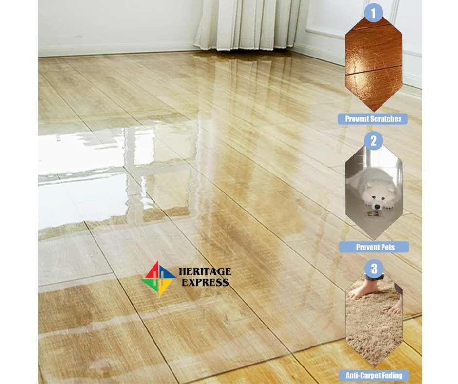 1.5 mm Transparent Waterproof Vinyl PVC Table I Floor Mat - Image 6