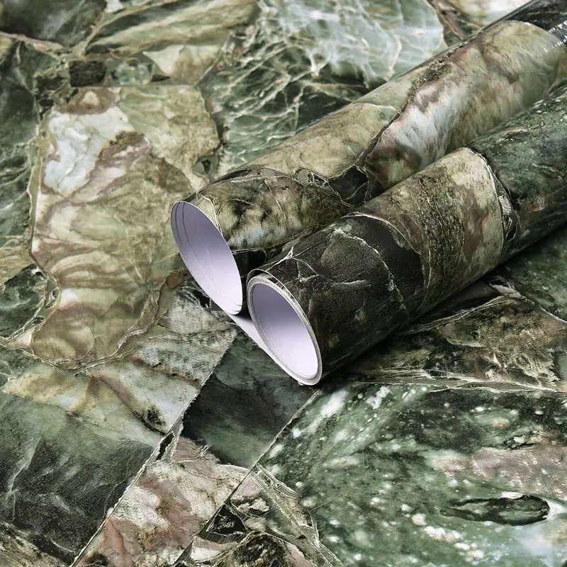 Green Marble Stylish , Wallpaper Seal,  Wall, DIY, Korean Style, Natural, Shabby Chic Stain-Resistant, Styling