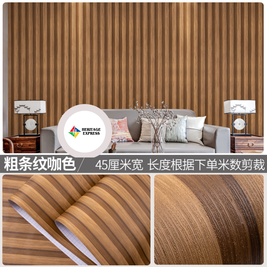 3D faux wood slat peel-and-stick wallpaper designed to replicate acoustic wood panels. - Image 6